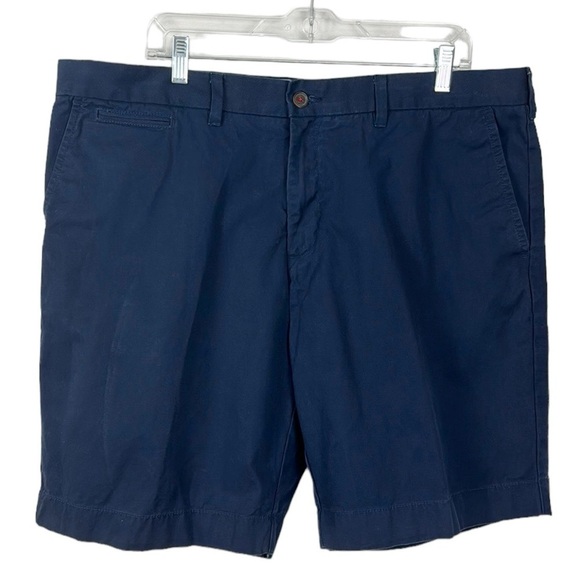 Tommy Hilfiger Chino Short Men's 40 Blue Zip Flat Front Pockets 100% Cotton - Picture 1 of 10